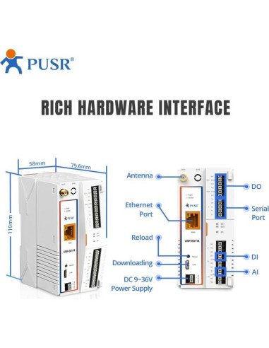 Puerta de enlace IoT PUSR USR-EG118 ESP32 368g