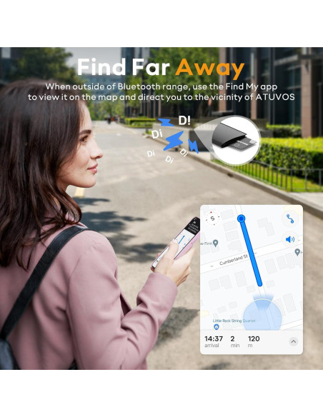 Localizador Bluetooth ATUVOS para Cartera - IP67 Impermeable