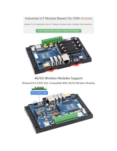Módulo de Expansión Industrial Waveshare para Raspberry Pi 4G/5G