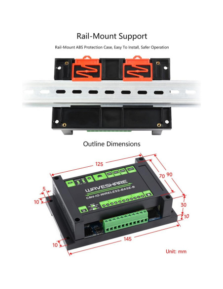 Módulo de Expansión Industrial Waveshare para Raspberry Pi 4G/5G Módulo de Expansión Industrial Waveshare para Raspberry Pi 4G/5G