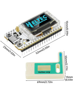 Módulo ESP32 LoRa Aideepen con Pantalla OLED 0.96" 2