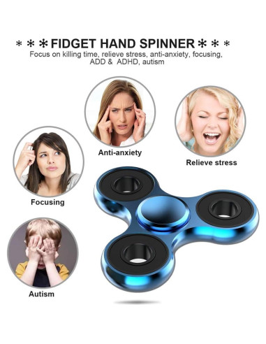 Fidget Spinner ATESSON Alta Velocidad Alivio Estrés 11cm