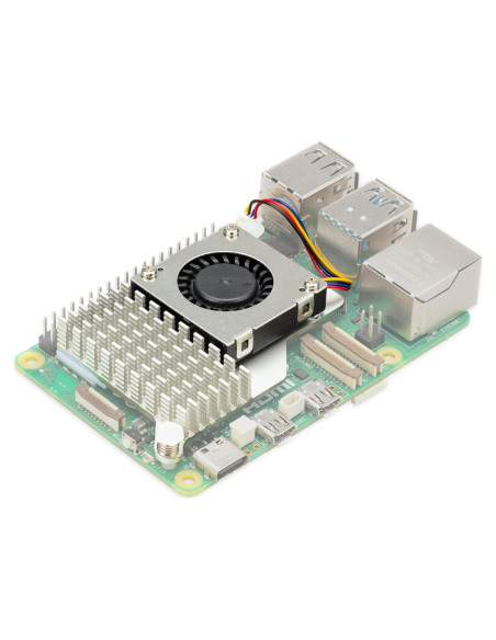 Enfriador Activo Raspberry Pi 5 con Disipador de Aluminio