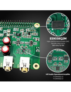 Tarjeta de Audio HiFi DAC Pro Hat Innomaker para Raspberry Pi 2