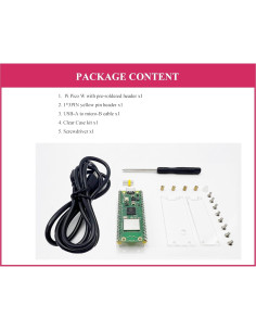 Header Pre-soldado Raspberry Pi Pico W 2.4GHz WiFi Waveshare 2