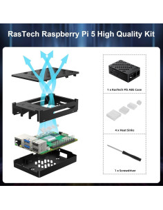 Kit RasTech Raspberry Pi 5 8GB RAM con caja y accesorios 2