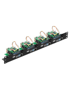Estante Rack 1U UCTRONICS PoE HAT para Raspberry Pi 4