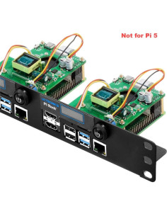 Estante Rack 1U UCTRONICS PoE HAT para Raspberry Pi 4 2