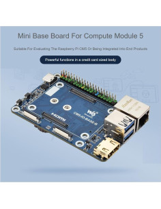 Mini Base Board Waveshare para Raspberry Pi CM5 - Compacta 2