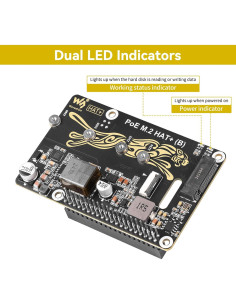 Tarjeta de expansión PCIe M.2 NVMe YELUFT con PoE y enfriador 2