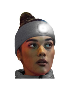 Diadema LED Head Lightz - Linterna Recargable Unisex Gris