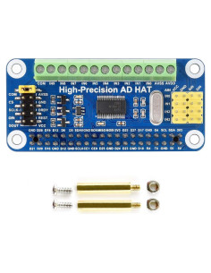 Waveshare AD HAT Alta Precisión 10-ch 32-bit para Raspberry Pi