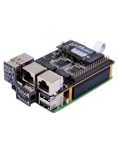 Adaptador Ethernet Dual USB 3.0 a 2.5G GeeekPi U2500 para Raspberry Pi 5