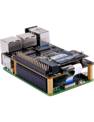 Adaptador Ethernet Dual USB 3.0 a 2.5G GeeekPi U2500 para Raspberry Pi 5