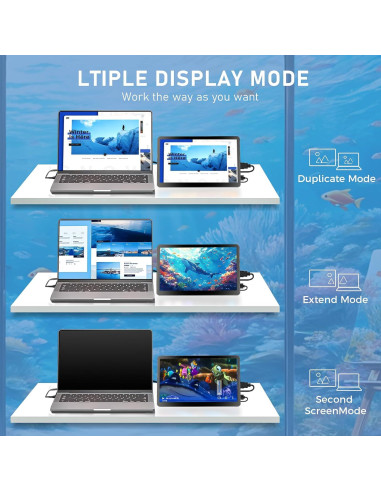 Monitor LCD 7" HMTECH para Raspberry Pi 400/4/3/2/Zero