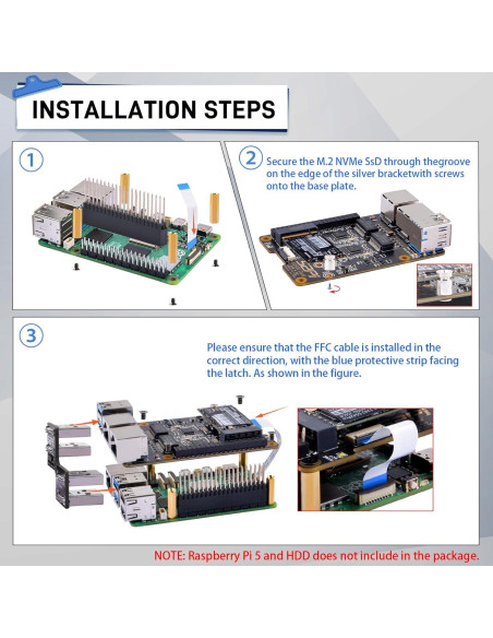 Adaptador Ethernet Dual USB 3.0 a 2.5G GeeekPi U2500 para Raspberry Pi 5