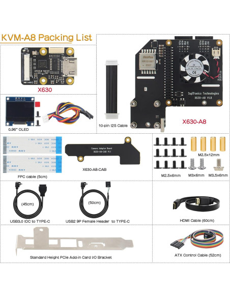 Geekworm KVM-A8 para Raspberry Pi 4 - Control Remoto HDMI Geekworm KVM-A8 para Raspberry Pi 4 - Control Remoto HDMI
