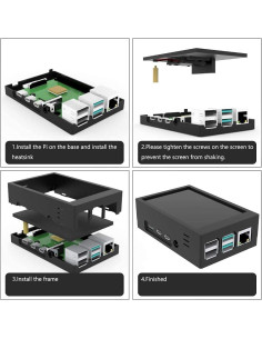 Pantalla Táctil 3.5" CUQI para Raspberry Pi 4 con Ventilador 2