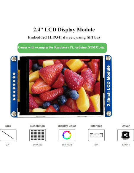 Módulo Pantalla LCD 2.4" UeeKKoo 240x320 RGB SPI TFT