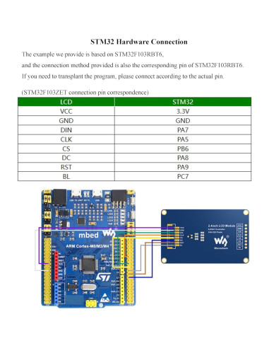 Módulo Pantalla LCD 2.4" UeeKKoo 240x320 RGB SPI TFT