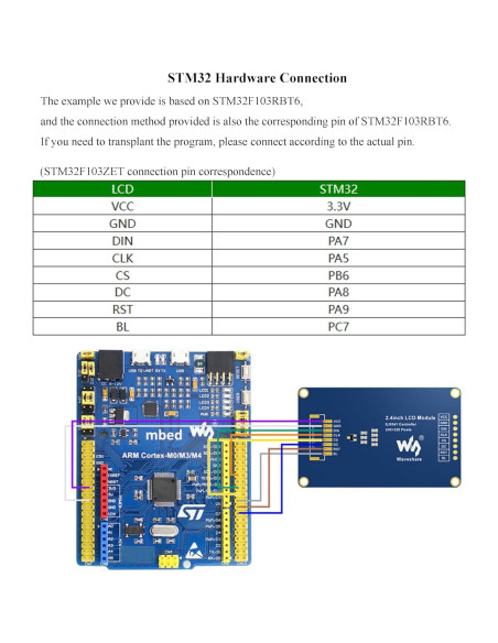 Módulo Pantalla LCD 2.4" UeeKKoo 240x320 RGB SPI TFT