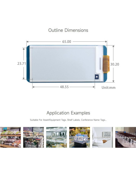 Pantalla E-Paper HAT 2.13" Waveshare 250x122 Raspberry Pi