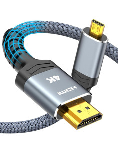 Cable Micro HDMI a HDMI Highwings 3,05m 4K@60Hz Bi-Direccional 2