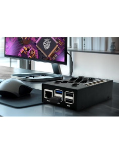 Caja KKSB para Raspberry Pi 5 - Aluminio Negro - Ventilación 2