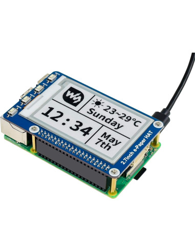 Pantalla E-Ink HAT 2.7" Waveshare 264x176 para Raspberry Pi