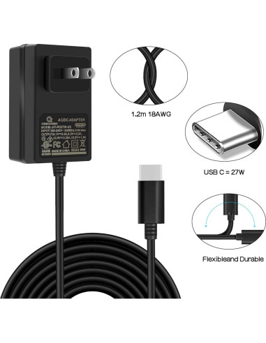 Fuente de Alimentación USB-C PD 27W Geekworm para Raspberry Pi 5