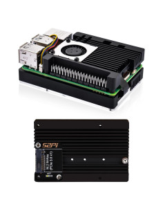 Caja Armor GeeekPi con adaptador M.2 para Raspberry Pi 5