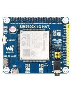 Módulo Waveshare HAT 4G GSM GNSS para Raspberry Pi