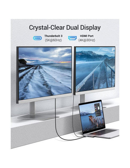 Adaptador USB C RayCue para MacBook Pro/Air 4K HDMI