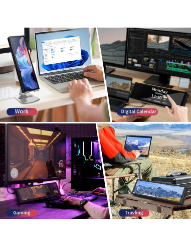 Monitor Táctil 8.8" SCXryllexa FHD 1920x480 para PC