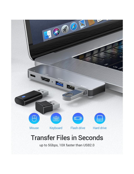 Adaptador USB C RayCue para MacBook Pro/Air 4K HDMI