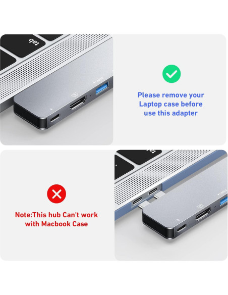 Adaptador USB C RayCue para MacBook Pro/Air 4K HDMI