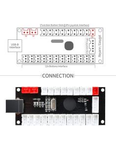 Kit Arcade DIY LED 2 Jugadores Easyget con Joystick y Botones 2