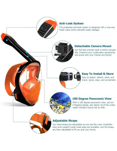 Máscara de Snorkel Relity RY-SM-002 180 Antifugas Adultos 2