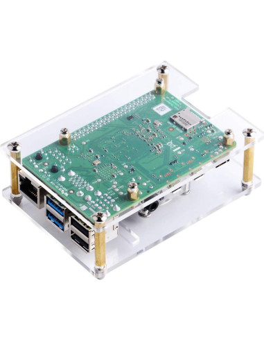 Caja Acrílica GeeekPi para Raspberry Pi 4B y 3B+ con Ventilador