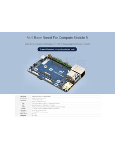 Placa Base Mini IO Waveshare para Raspberry Pi CM5 Lite 2