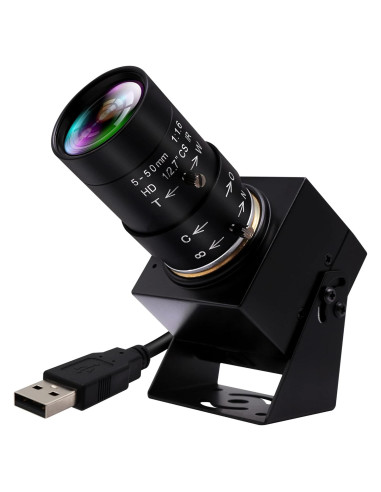 Cámara USB 4K IFWATER con Lente Varifocal 10X 5-50mm