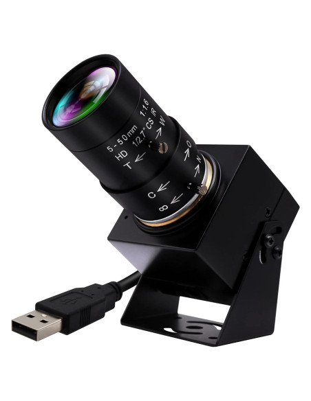 Cámara USB 4K IFWATER con Lente Varifocal 10X 5-50mm