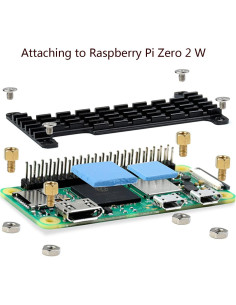 Disipador de Aluminio Waveshare para Raspberry Pi Zero 2 W/WH 2