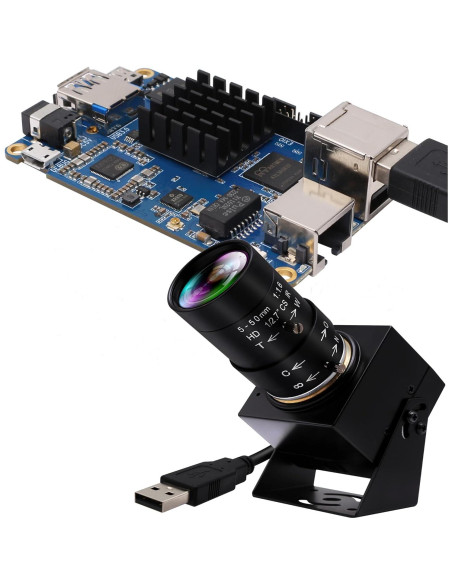 Cámara USB 4K IFWATER con Lente Varifocal 10X 5-50mm