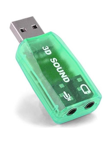 Adaptador de Sonido USB VizGiz 3 Pack 5.1 Canal 3D Plug and Play