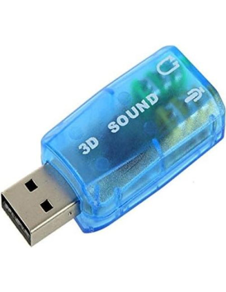 Adaptador de Sonido USB VizGiz 3 Pack 5.1 Canal 3D Plug and Play