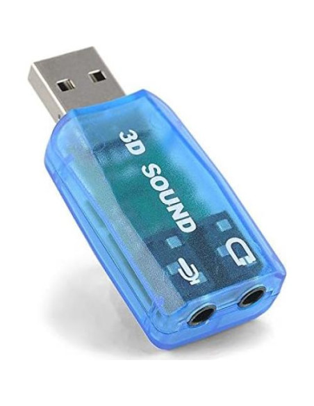 Adaptador de Sonido USB VizGiz 3 Pack 5.1 Canal 3D Plug and Play
