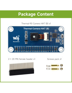 Cámara Térmica Infrarroja Waveshare HAT (B) 80x62 píxeles 2