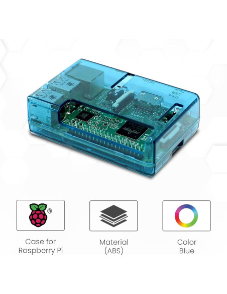 Carcasa Protectora Azul SB Components para Raspberry Pi 2 B+