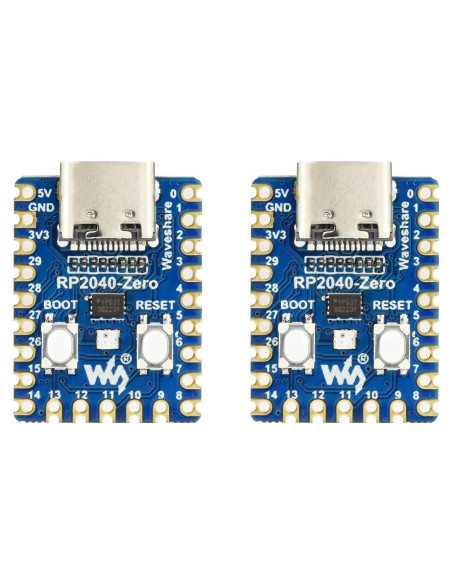Placa MCU Raspberry Pi RP2040-Zero 2pcs 133MHz 264KB SRAM Placa MCU Raspberry Pi RP2040-Zero 2pcs 133MHz 264KB SRAM
